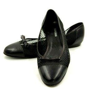 Amalfi Rangoni Ballet Flats in Black Leather